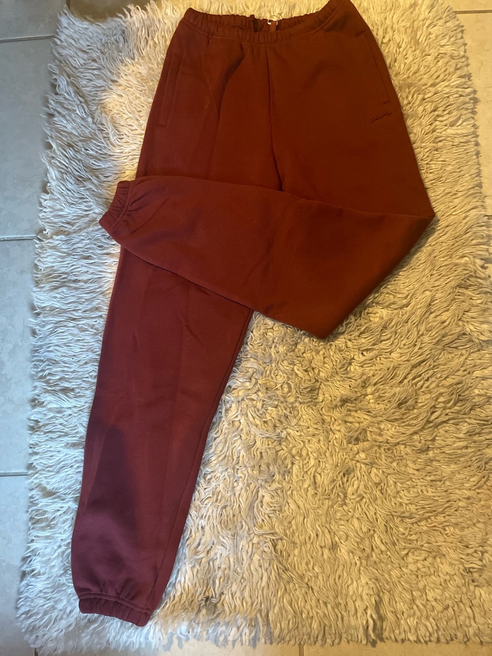 SKIMS Merlot Track Joggers
